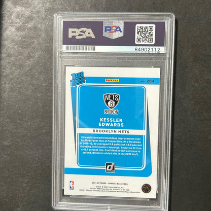 2021-22 Panini Donruss #204 Kessler Edwards AUTO Signed Card PSA/DNA Slabbed Net