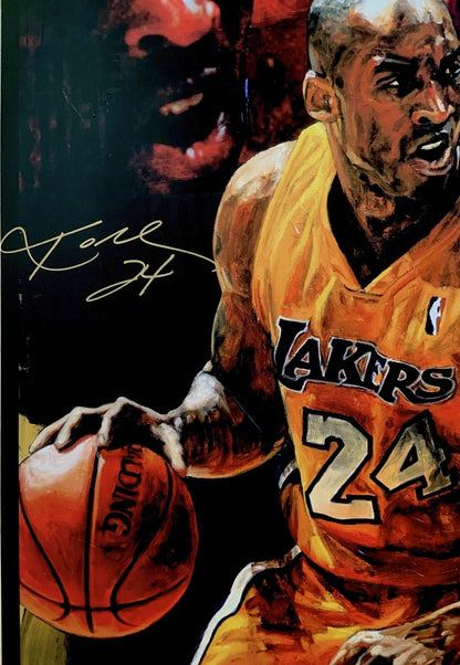 Kobe Bryant Signed 28x44 Canvas Painting AP 2/24 PSA/DNA Auto Grade PSA 10