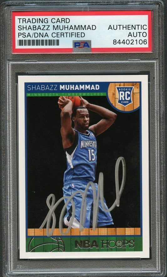 2013-14 NBA Hoops #274 Shabazz Muhammad Signed Rookie Card AUTO PSA Slabbed RC T