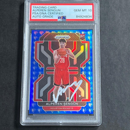 2021-22 Panini Prizm NBA 75th #318 Alperen Sengun Auto Grade 10 PSA Slabbed RC R