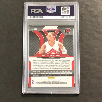 2020-21 Panini Prizm #287 MALACHI FLYNN Signed Card AUTO PSA Slabbed RC Raptors