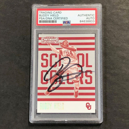 2016-17 Contenders Draft Picks #4 Buddy Hield Signed Card AUTO PSA Slabbed Oklah