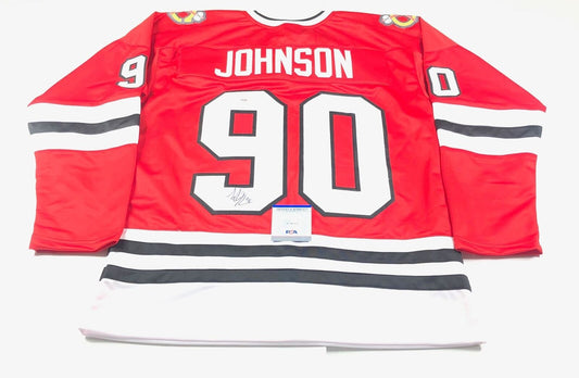 TYLER JOHNSON signed Jersey PSA/DNA Chicago Blackhawks Autographed