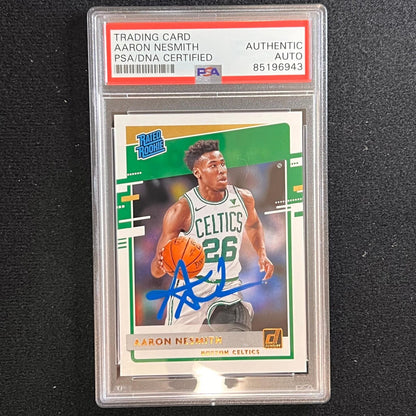 2020-21 Donruss Rated Rookie #232 Aaron Nesmith Signed Card AUTO PSA Slabbed RC