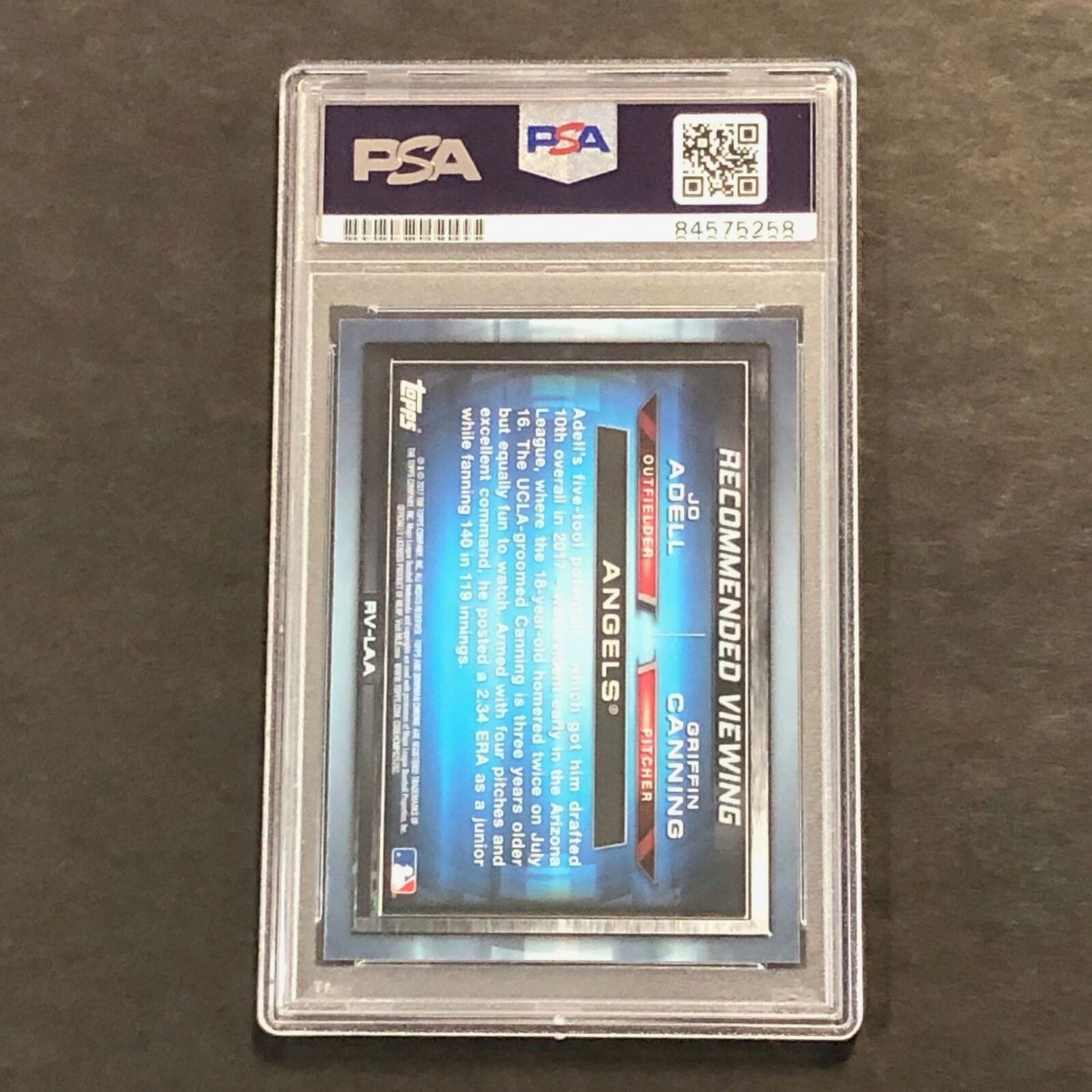 2017 Bowman Chrome #RV-LAA Jo Adell Signed Card PSA Slabbed Auto Angels