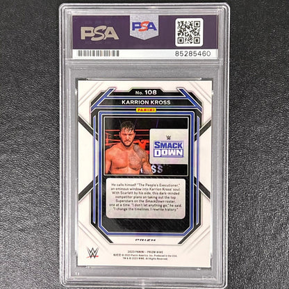 2023 Panini Prizm Smackdown #108 Karrion Kross Signed Card PSA/DNA Slabbed Auto