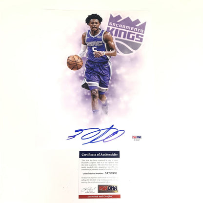 De'Aaron Fox Signed 8x10 photo PSA/DNA Sacramento Kings Autographed