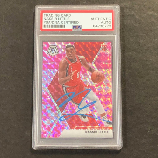 2019-20 Panini Mosaic #247 Nassir Little Signed Rookie Card AUTO PSA Slabbed RC