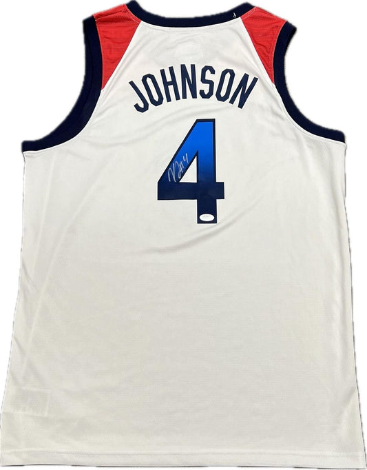 Keldon Johnson signed Team USA Jersey JSA Autographed Spurs