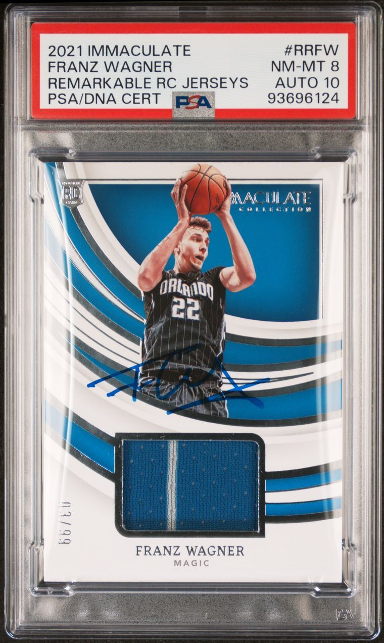 2021 Panini Immaculate #RRFW Franz Wagner Signed NM-MT 8 AUTO 10 PSA Slabbed Mag