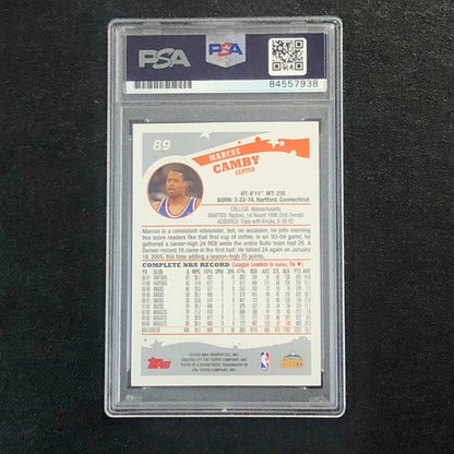 2005-06 Topps #89 Marcus Camby Signed AUTO PSA Slabbed Nuggets