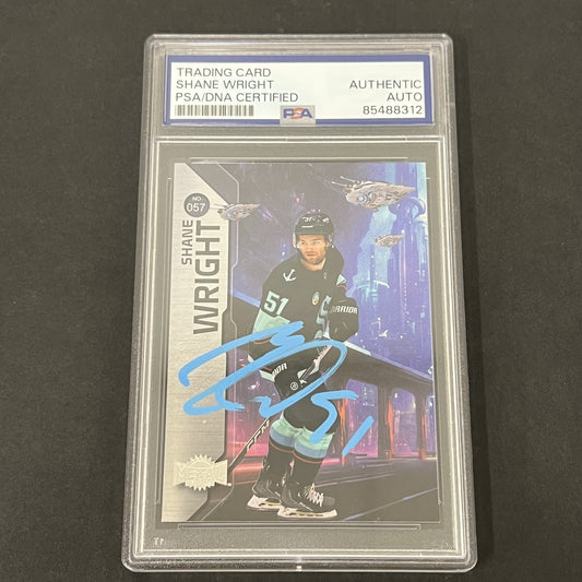 2023-24 Skybox #57 Shane Wright Metal Universe Hockey signed card PSA