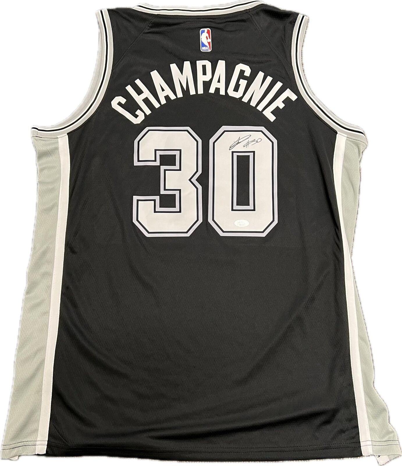 Julian Champagnie Signed Jersey JSA San Antonio Spurs Autographed