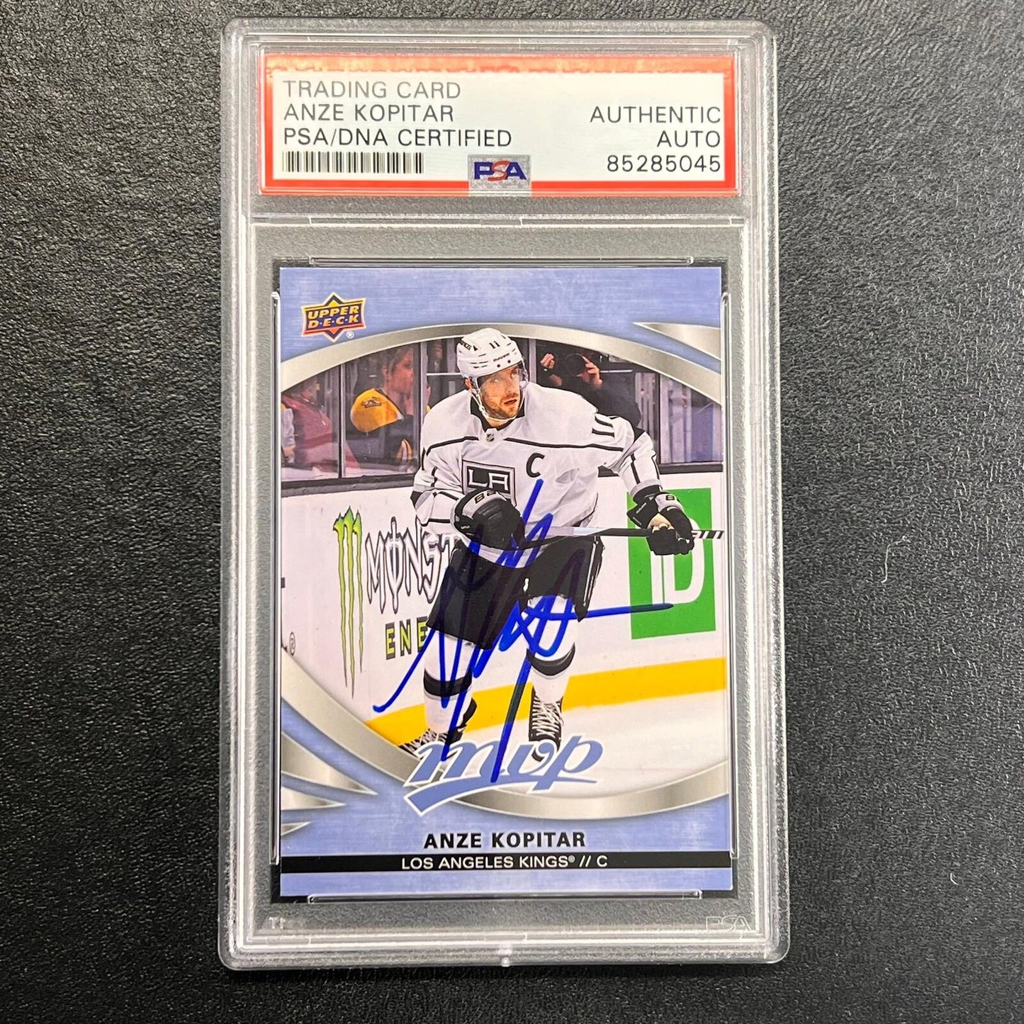 2023-24 Upper Deck MVP Hockey #192 Anze Kopitar Signed Card AUTO PSA/DNA slabbed