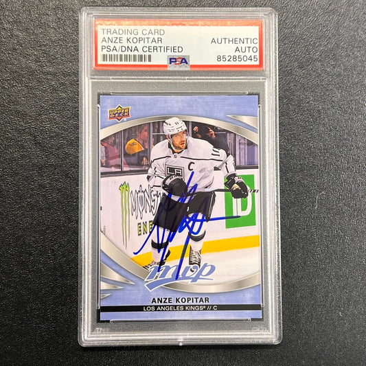 2023-24 Upper Deck MVP Hockey #192 Anze Kopitar Signed Card AUTO PSA/DNA slabbed