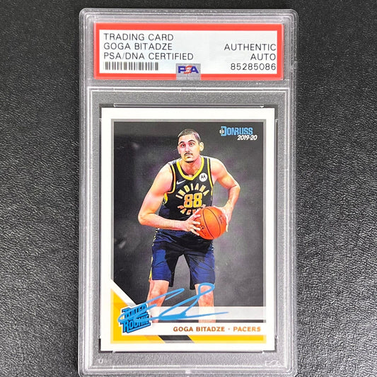 2019-20 Panini Donruss Rated Rookie #217 Goga Bitadze Signed Card AUTO PSA Slabb