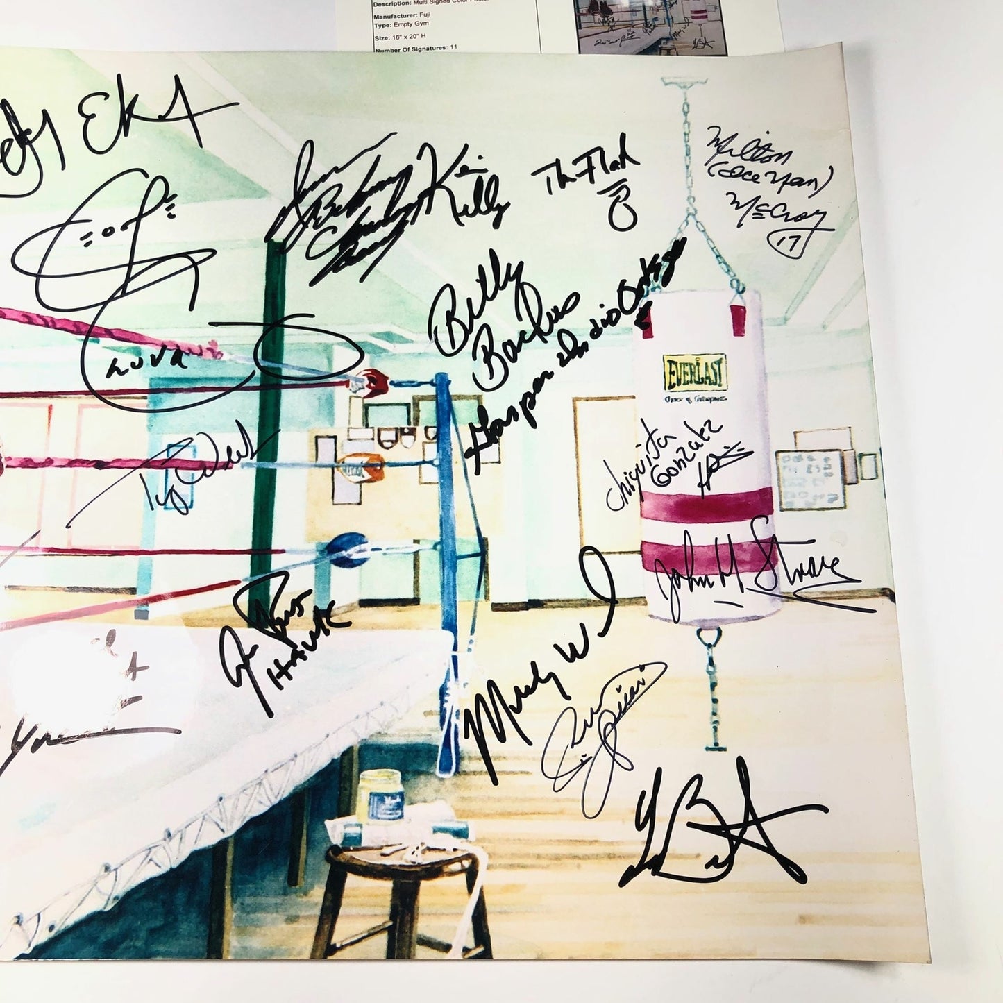 Boxing Greats & Hall of Famers multi signed 16x20 photo JSA Boxer Autographed