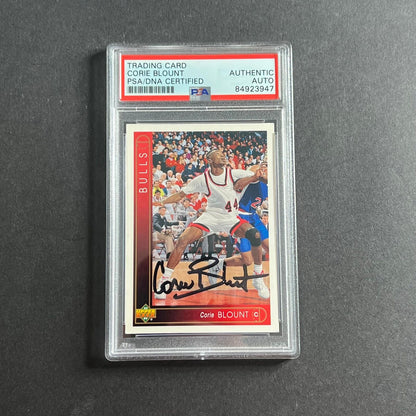1993-94 Upper Deck #165 Corie Blount Signed Card AUTO PSA Slabbed Bulls