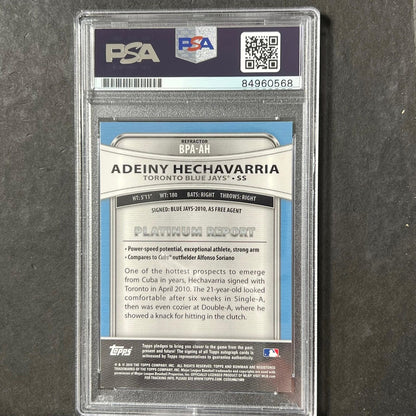 2010 Topps BPA-AH Adeiny Hechavarria Signed Card PSA Slabbed AUTO Marlins