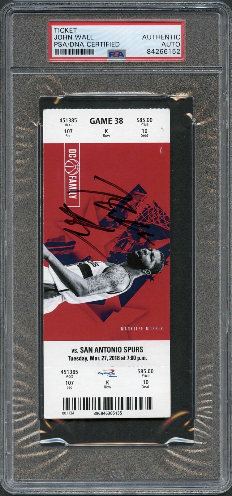 John Wall Signed Ticket Stub PSA/DNA Slabbed Autographed Washington Wizards