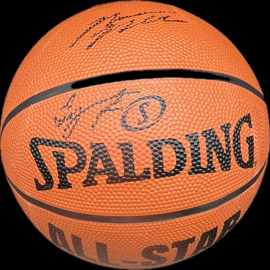 Tyronn Lue & Mason Plumlee Signed Basketball PSA Los Angeles Clippers