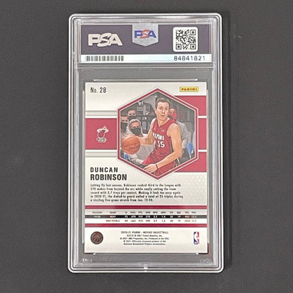 2020-21 Panini Mosaic #28 Duncan Robinson Signed Card AUTO PSA Slabbed Heat