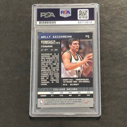 2000 Topps Chrome #K5 Wally Szczerbiak Signed Card AUTO PSA Slabbed Minnesota Ti