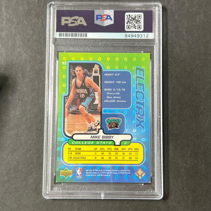 1998-99 Upper Deck #62 Mike Bibby Signed Card AUTO PSA Slabbed RC Grizzlies