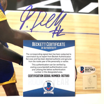 Jordan Bell signed 11x14 photo BAS Beckett Golden State Warriors Autographed