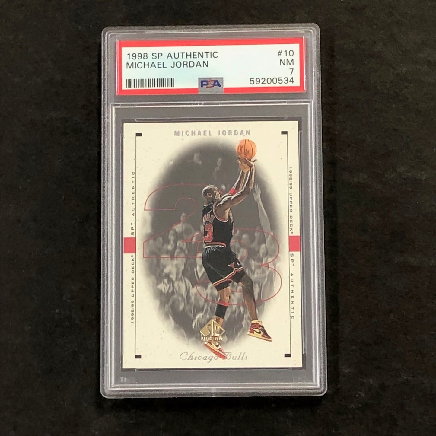 1998 SP Authentic #10 Michael Jordan PSA 7 NM Bulls