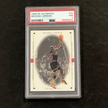 1998 SP Authentic #10 Michael Jordan PSA 7 NM Bulls