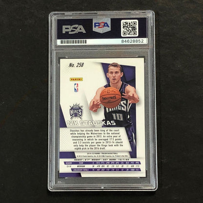 2014-15 Panini Prizm #258 Nik Stauskas Signed Card AUTO 10 PSA Slabbed RC Kings