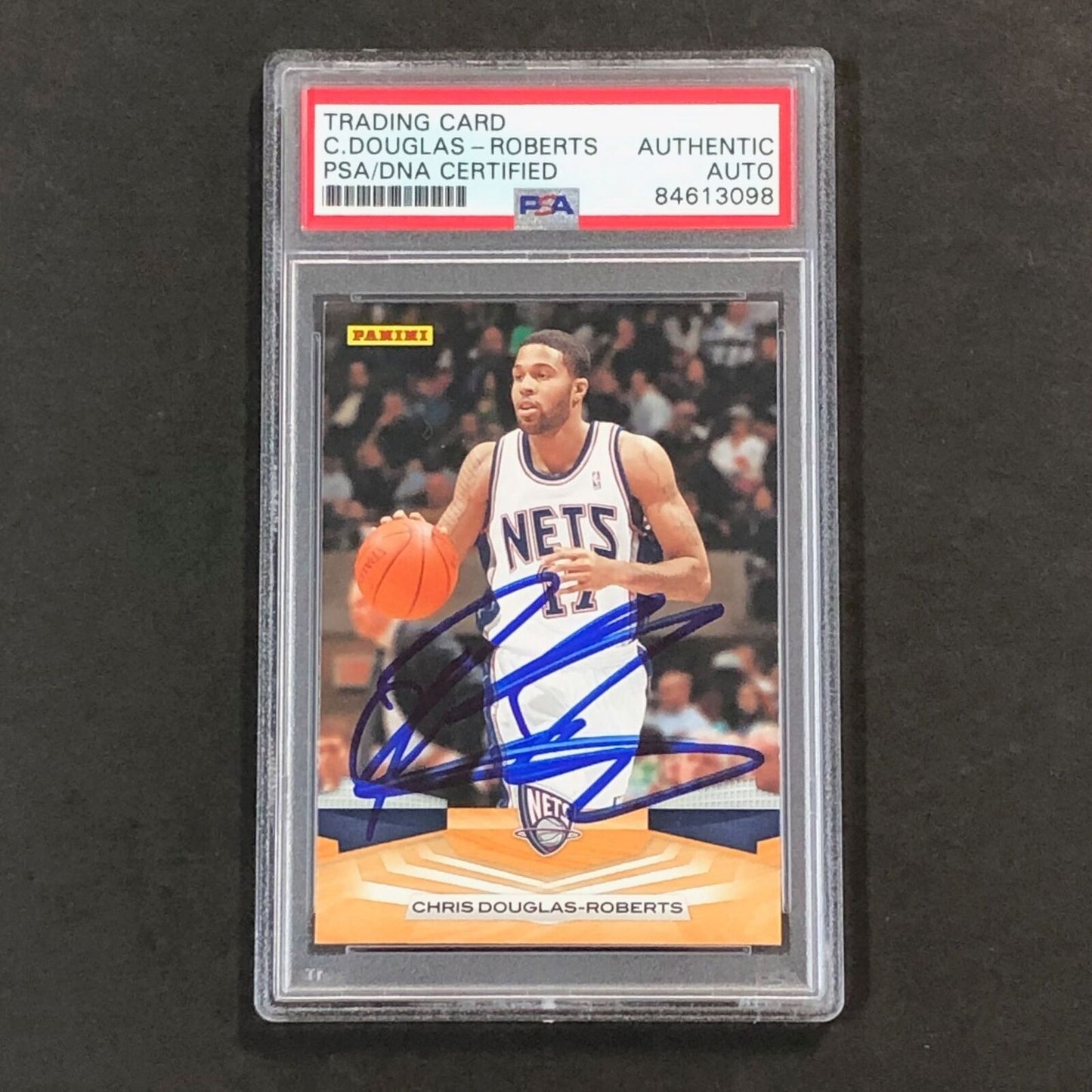 2009-10 Panini #14 Chris Douglas-Roberts Signed Card AUTO PSA Slabbed Nets