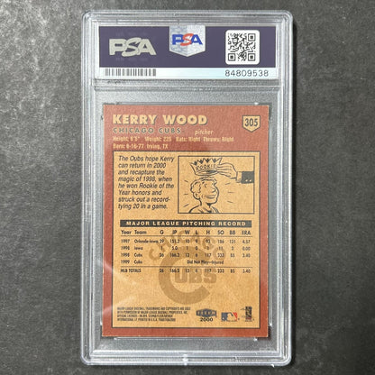 2000 Fleer #305 Kerry Wood Signed Card PSA Slabbed Auto Cubs