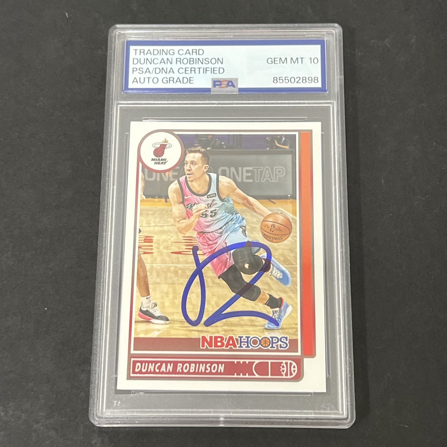 2021 Panini NBA Hoops #30 Duncan Robinson signed card PSA Auto 10