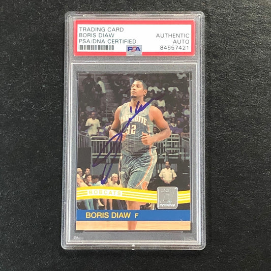 2010-11 Panini Donruss #163 Boris Diaw Signed Card AUTO PSA Slabbed Bobcats