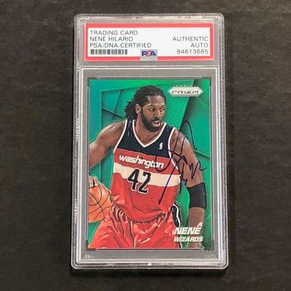 2014-15 Panini Prizm Green #10 Nene Signed AUTO PSA Slabbed Wizards