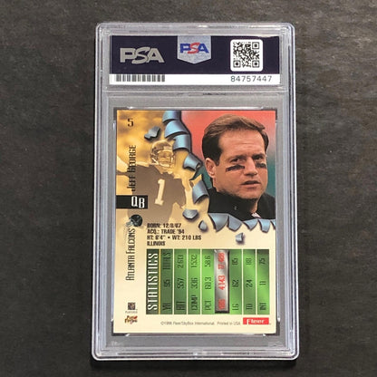 1996 Fleer Metal #5 Jeff George Signed Card AUTO 10 PSA ATLANTA FALCONS