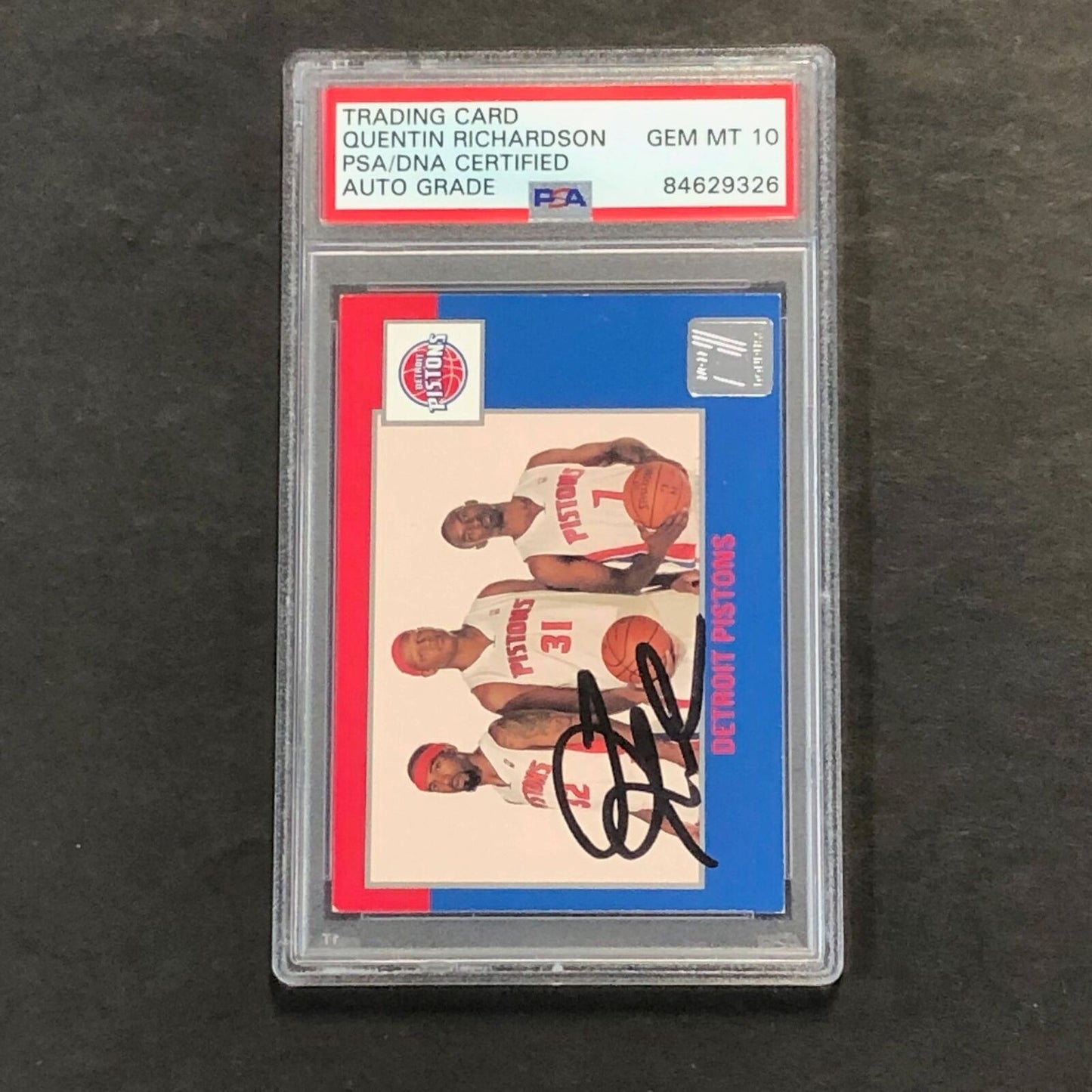 2010 Panini Donruss Detroit Pistons #270 Quentin Richardson Signed Card AUTO 10