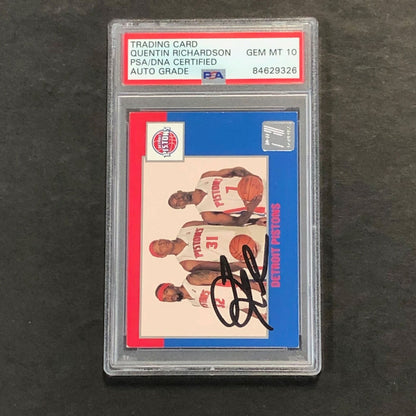 2010 Panini Donruss Detroit Pistons #270 Quentin Richardson Signed Card AUTO 10