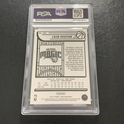 2022-23 Panini Hoops #260 Caleb Houstan Signed Card AUTO PSA Slabbed Magic