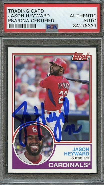 2015 Topps #256 Jason Heyward Signed Card PSA Slabbed Auto Cardinals