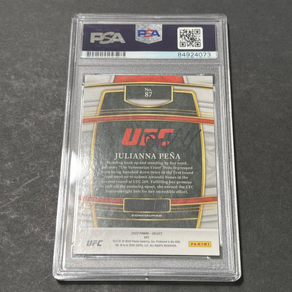 2022 Panini Select #87 Julianna Pena (DBL.) Signed Card AUTO PSA Slabbed UFC