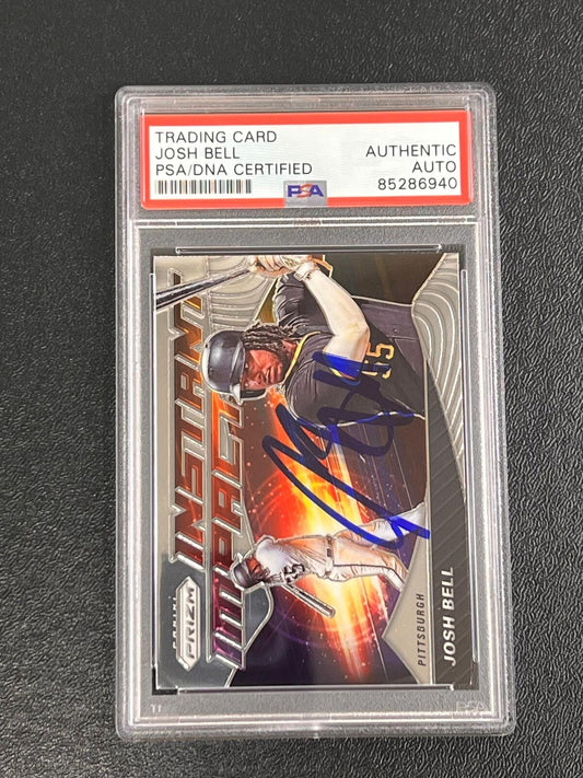 2020 Panini Prizm #11-6 Josh Bell Signed Card PSA Slabbed AUTO Pirates