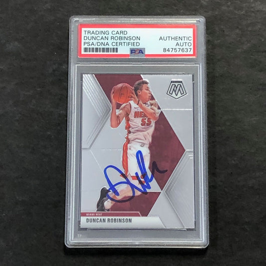 2019 Panini Mosaic #170 Duncan Robinson Signed Card AUTO PSA Slabbed Heat