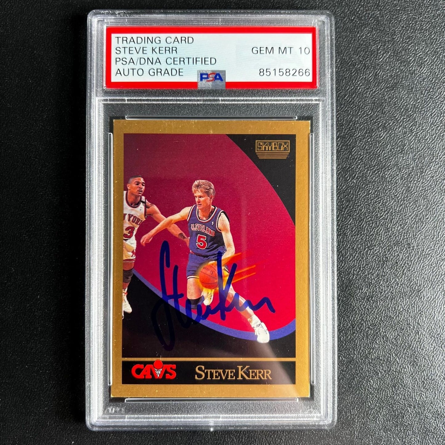 1990 Skybox #52 Steve Kerr Signed Card PSA Slabbed Auto 10 Cavs