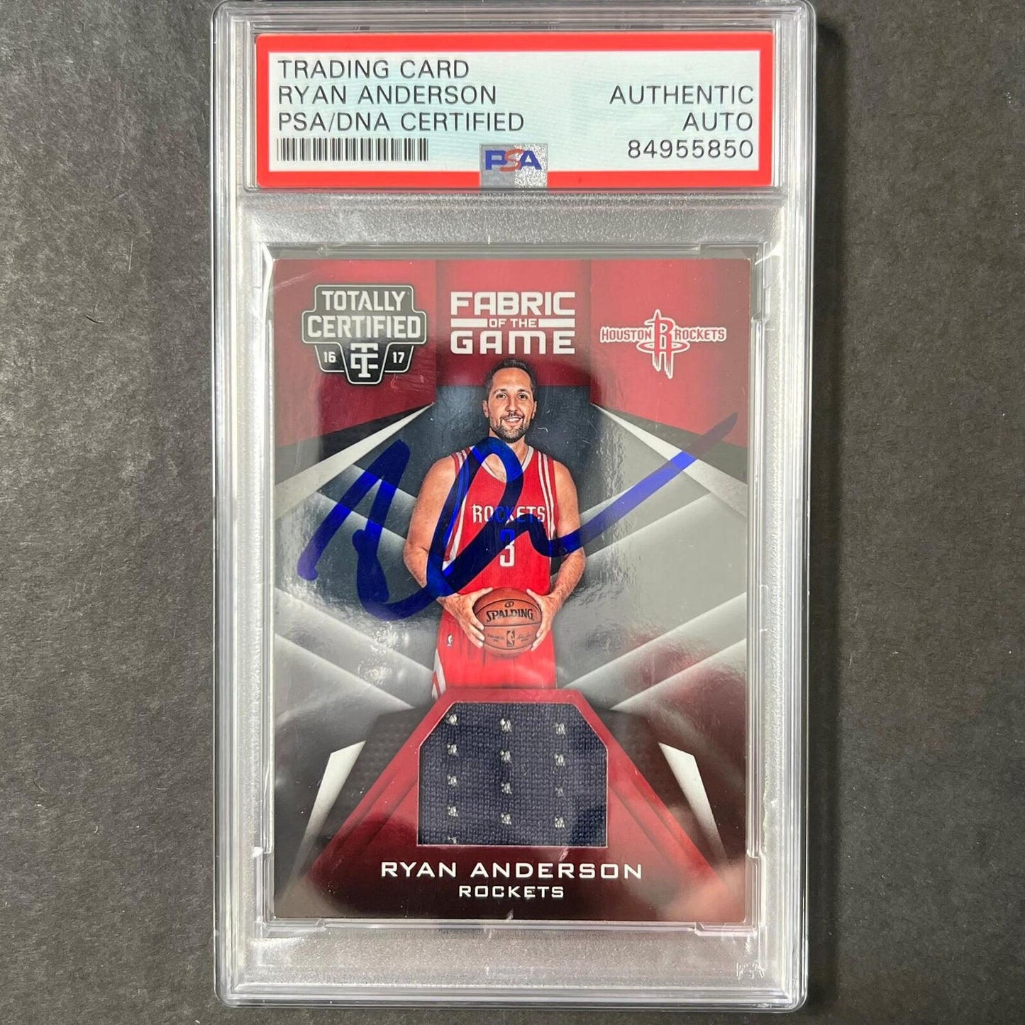 2016-17 Panini Totally Certified #29 Ryan Anderson Signed Card AUTO PSA Slabbed