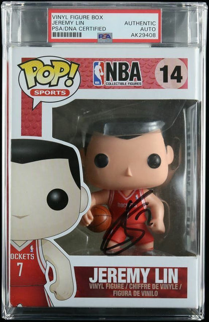 Jeremy Lin Signed Funko Pop! PSA/DNA Encapsulated Houston Rockets