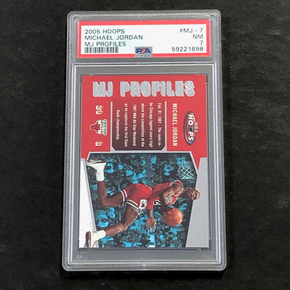 2005 Hoops Michael Jordan #MJ-7 Michael Jordan PSA 7 NM Cavaliers