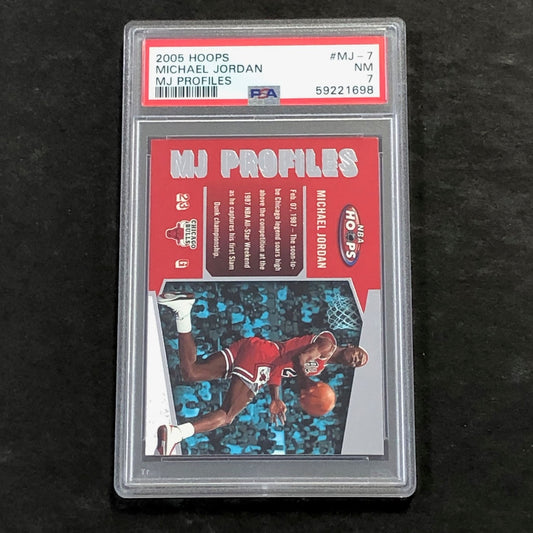 2005 Hoops Michael Jordan #MJ-7 Michael Jordan PSA 7 NM Cavaliers